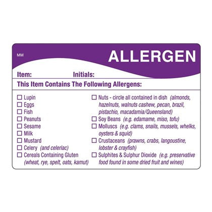 Allergen General Label (Pack of 500)