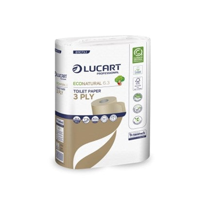 EcoNatural 6.3 Toilet Roll 3ply (Pack of 72 Rolls)