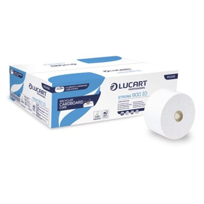 Toilet Paper Jumbo Rolls Strong 900 ID Cardboard Core 2-ply (Pack of 12 rolls)