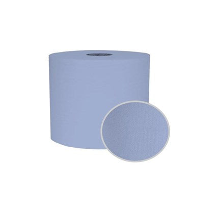 Raphael 2ply Blue Emb Roll Towel 200m (Pack of 6 Rolls)