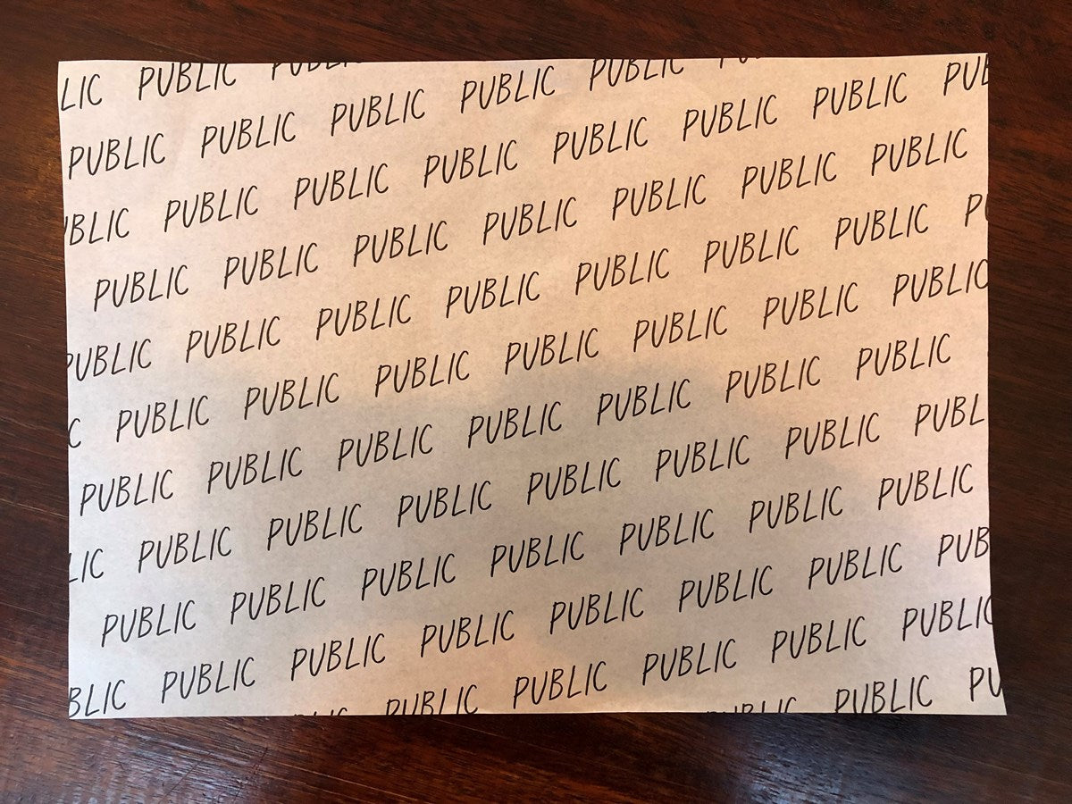 Public Branded Greaseproof 1 Colour 420x270mm Qty 1,000