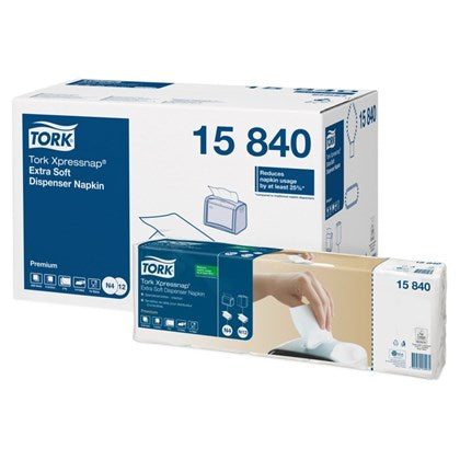 Tork N4 Xpressnap Extra Soft White 2 Ply 4 Fold Napkins (Pack of 4000)