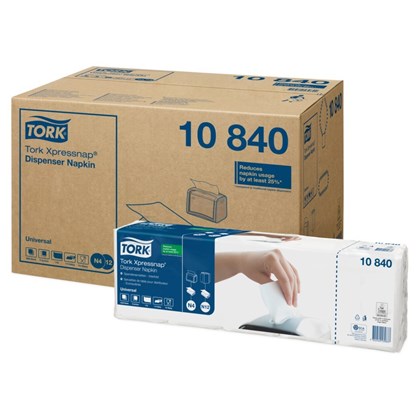 Tork N4 Xpressnap White 1 Ply 4 Fold Napkins (Pack of 9000)