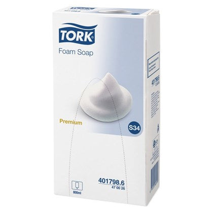 Tork S34 Foam Soap Non Perfumed 800ml (Pack of 6)