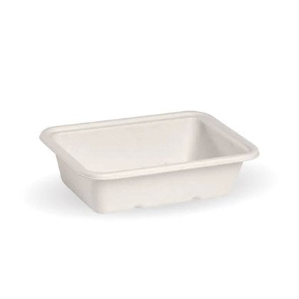 600ml White Bagasse Tray