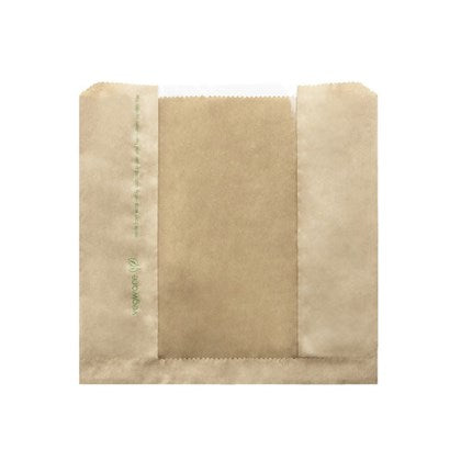 Kraft NatureFlex window bag 8.5x8.5in