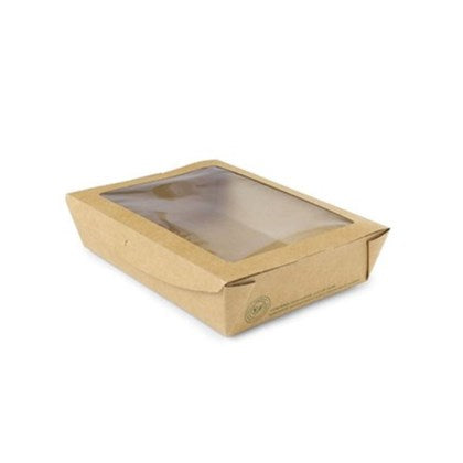 Large Kraft Window Salad Box (Pack of 300)